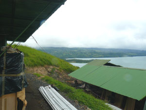 The view to the northwest takes in several dormant volcanos.